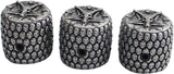 Guyker Guitar Knobs with 6mm Dia. Shaft Pots - Cool Skull Tone and Volume Control Potentiometer Knob Replacement for Precision Electric Guitar or Bass (3 Piece, Antique Sliver)