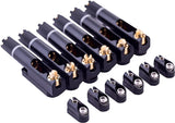 Guyker Guitar Bridge Headless Fanned Fret – Single Fixed Brass Fan Bridges for 6 String Headless Strandberg Boden Style Electric Guitar (6 Pcs)
