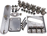 Guyker Relic Electric Guitar Accessories Set, Tuners (6R), Control Plate with Potentimeter Knobs, Bridge, Strap Lock, String Retainer and Jack/Neck Plate Vintage Compatible with Tele TL Telecaster